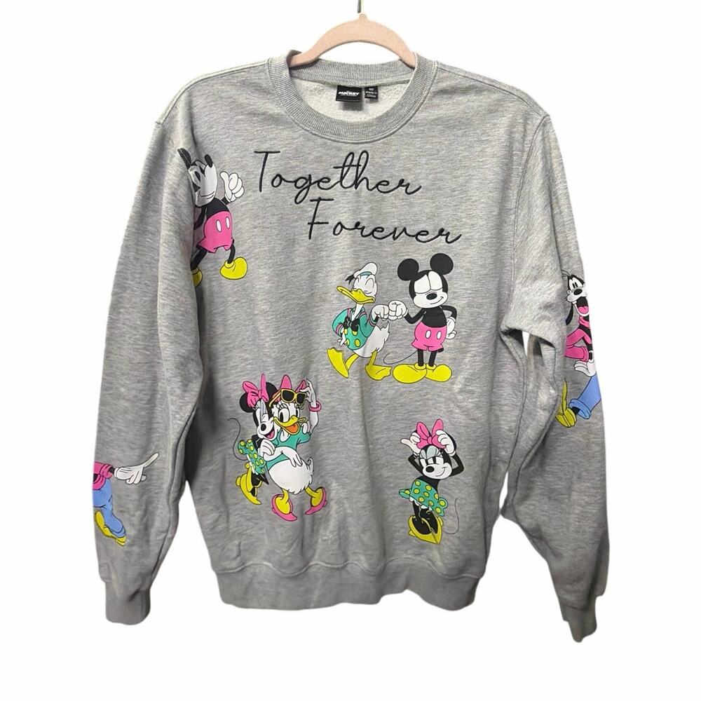 Disney Mickey Friends Together Forever Sweatshirt Medium Cute - Picture 3 of 7